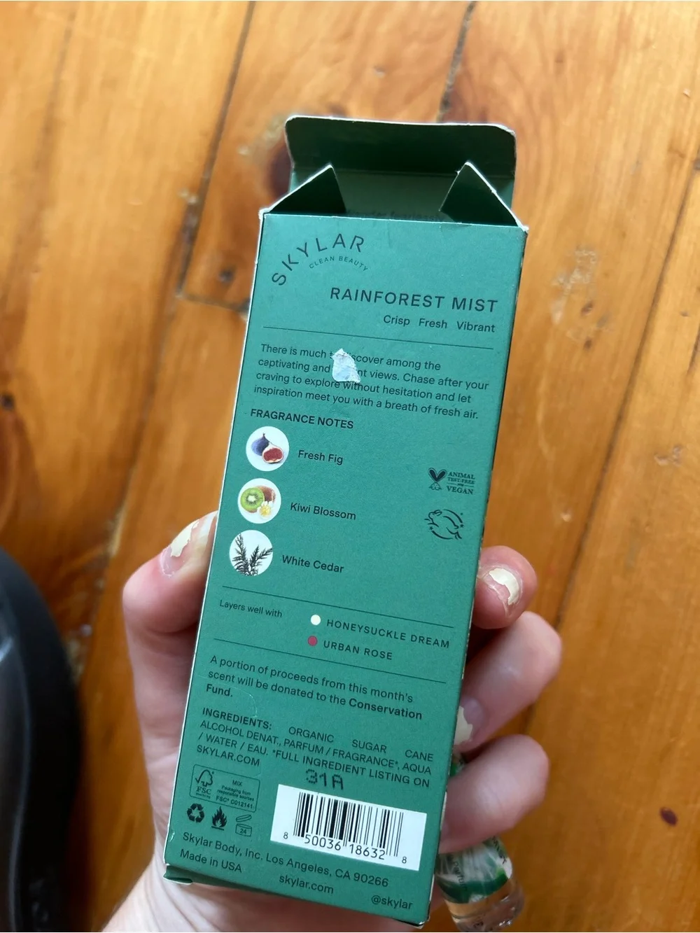Skylar Rainforest Mist 10ml Rollerball